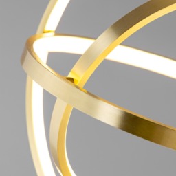 Ingel Rings Orbital LED Flush Ceiling Light, Satin Brass - thumbnail 6