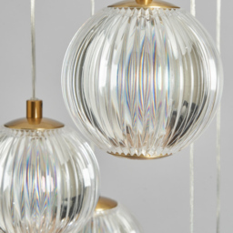 Rimi 7 Light LED Cluster Ceiling Pendant, Satin Brass - thumbnail 6