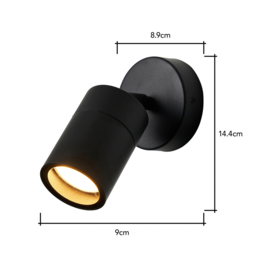 Jared Single Outdoor Wall Light, Black - thumbnail 7
