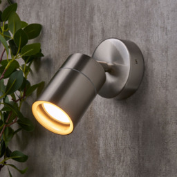 Jared Single Outdoor Wall Light, Stainless Steel - thumbnail 3