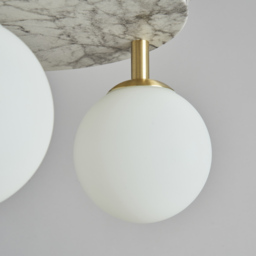 Leona 3 Light Bathroom Flush Ceiling Light, Marble - thumbnail 6