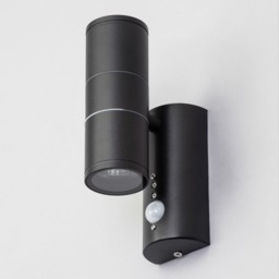 Delting Up and Down Outdoor Wall Light with PIR Sensor, Black - thumbnail 5