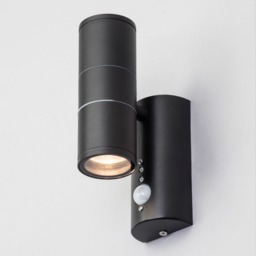 Delting Up and Down Outdoor Wall Light with PIR Sensor, Black - thumbnail 4