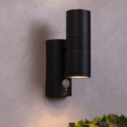 Delting Up and Down Outdoor Wall Light with PIR Sensor, Black - thumbnail 3