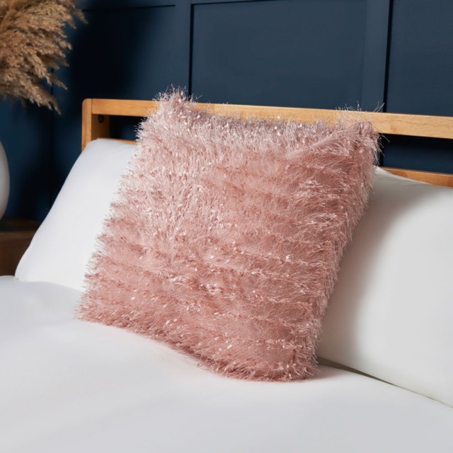 Pollyanna Knitted Cushion, Blush - image 1