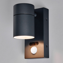 Jared Outdoor Up or Down Wall Light with PIR Sensor, Black - thumbnail 3
