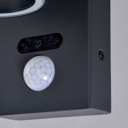 Jared Outdoor Up or Down Wall Light with PIR Sensor, Black - thumbnail 5