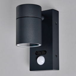 Jared Outdoor Up or Down Wall Light with PIR Sensor, Black - thumbnail 4