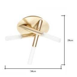 Cindy Bathroom Flush Ceiling Light, Satin Brass - thumbnail 7