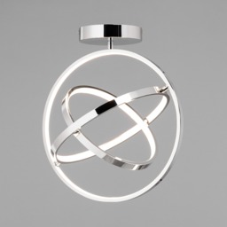 Ingel Rings Orbital LED Flush Ceiling Light, Chrome - thumbnail 4