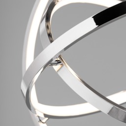 Ingel Rings Orbital LED Flush Ceiling Light, Chrome - thumbnail 6