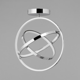 Ingel Rings Orbital LED Flush Ceiling Light, Chrome - thumbnail 5