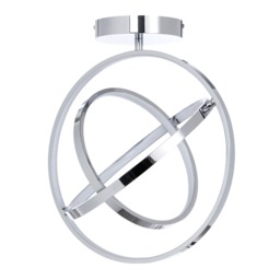 Ingel Rings Orbital LED Flush Ceiling Light, Chrome