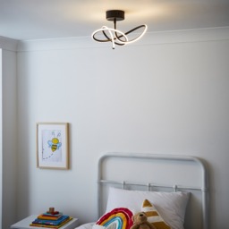 Glow Whirly Ceiling Light, Matte Black - thumbnail 3