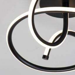 Glow Whirly Ceiling Light, Matte Black - thumbnail 6