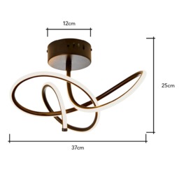 Glow Whirly Ceiling Light, Matte Black - thumbnail 8