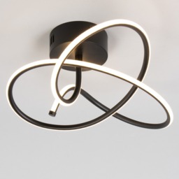 Glow Whirly Ceiling Light, Matte Black - thumbnail 4
