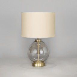 Mini Metro Champagne Glass Sphere Table Lamp, Satin Brass - thumbnail 5