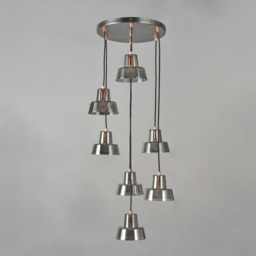 Demi Ceiling Pendant Light with Glass Shades, Pewter - thumbnail 5