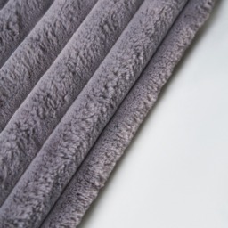 Jumbo Cord Throw with Plain Velvet Backing, Grey - thumbnail 5
