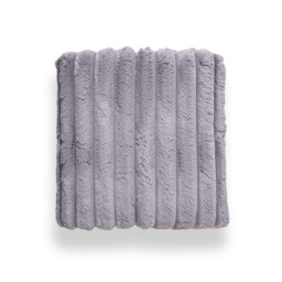 Jumbo Cord Throw with Plain Velvet Backing, Grey - thumbnail 4