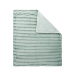 Jumbo Cord Throw with Plain Velvet Backing, Silt Green - thumbnail 3