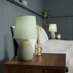 2 Pack of Freya Teardrop Ceramic Table Lamps, Mossy Green - thumbnail 7