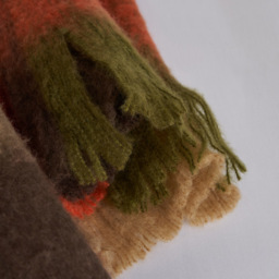 Wool Mix Check Throw, Multi - thumbnail 5