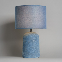 Malmo Tall Domed Ceramic Table Lamp, Blue - thumbnail 4