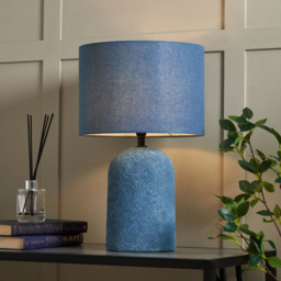 Malmo Tall Domed Ceramic Table Lamp, Blue - thumbnail 3