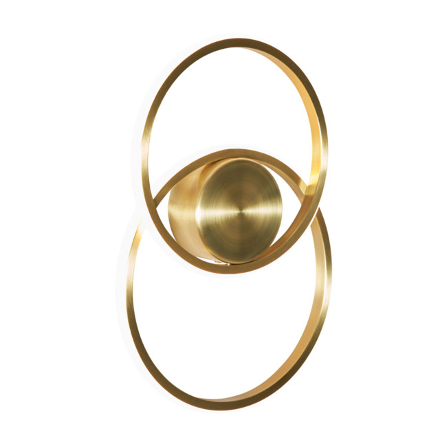 Pei Rings LED Ceiling or Wall Light, Satin Brass - image 1