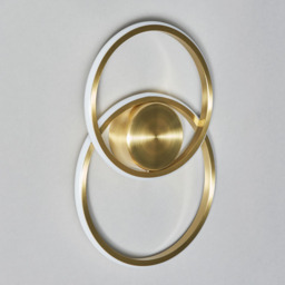 Pei Rings LED Ceiling or Wall Light, Satin Brass - thumbnail 5