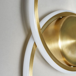 Pei Rings LED Ceiling or Wall Light, Satin Brass - thumbnail 6