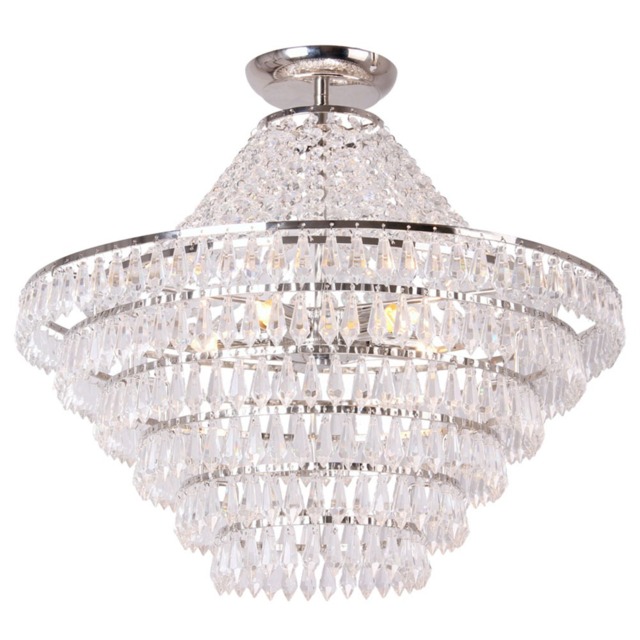 Ivy Flush Ceiling Light, Chrome - image 1