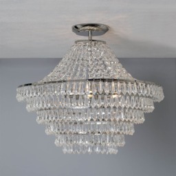 Ivy Flush Ceiling Light, Chrome - thumbnail 3