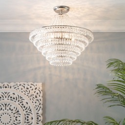 Ivy Flush Ceiling Light, Chrome - thumbnail 4