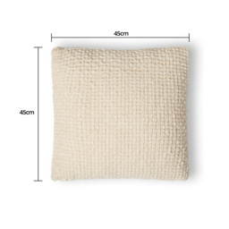 Cross Weave Cushion, Cream - thumbnail 6