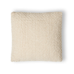 Cross Weave Cushion, Cream - thumbnail 3