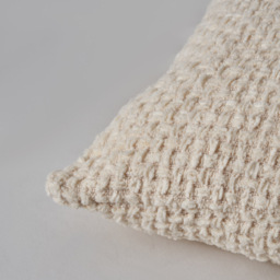 Cross Weave Cushion, Cream - thumbnail 4