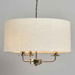 Henry 3 Light Ceiling Pendant, Nickel - thumbnail 5