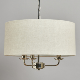 Henry 3 Light Ceiling Pendant, Nickel - thumbnail 6