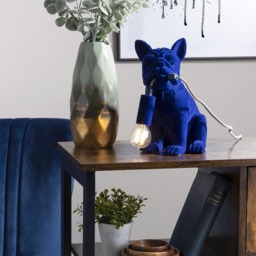 Fred the Boston Terrier Table Lamp, Navy - thumbnail 7