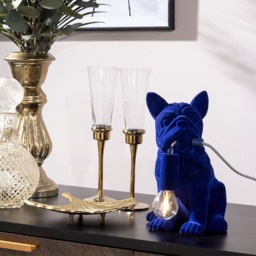 Fred the Boston Terrier Table Lamp, Navy - thumbnail 3