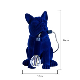 Fred the Boston Terrier Table Lamp, Navy - thumbnail 8