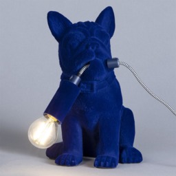 Fred the Boston Terrier Table Lamp, Navy - thumbnail 4