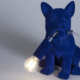 Fred the Boston Terrier Table Lamp, Navy - thumbnail 6