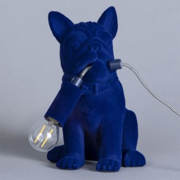Fred the Boston Terrier Table Lamp, Navy - thumbnail 5