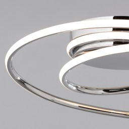 Pei Rings LED Flush Ceiling Light, Chrome - thumbnail 6