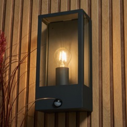 Wallace Outdoor Wall Light with PIR Sensor, Anthracite - thumbnail 3