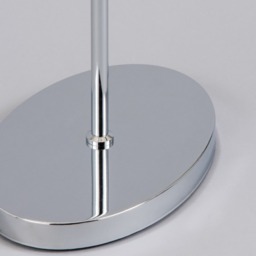 Bryant Oval Floor Lamp with Grey Shade, Chrome - thumbnail 7